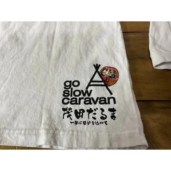 Go Slow Caravan Graphic Cat Long Sleeve White T-Shirt Size 3 - Picture 9 of 10